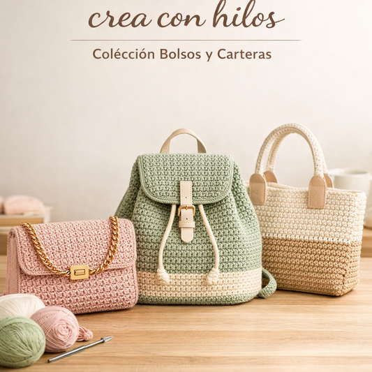 Colección bolsos, carteras, mochilas al crochet